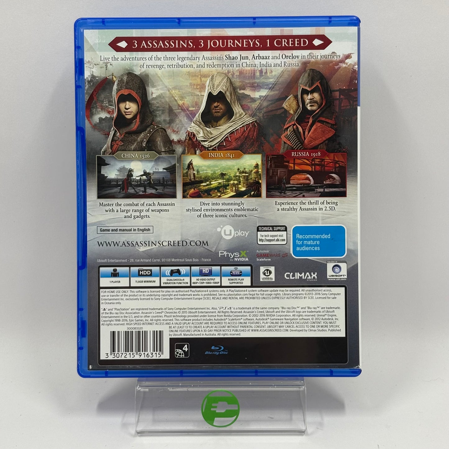 Assassin's Creed Chronicles (Sony PlayStation 4 PS4, 2016)