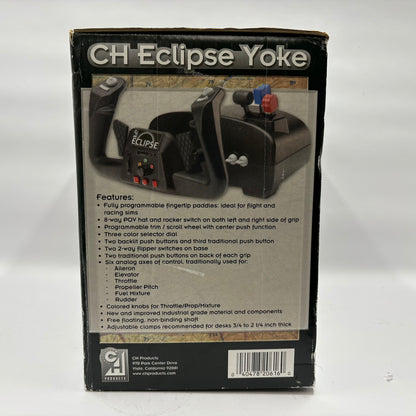 CH Products Eclipse Yoke Flight Simulator Control Stick 200-616