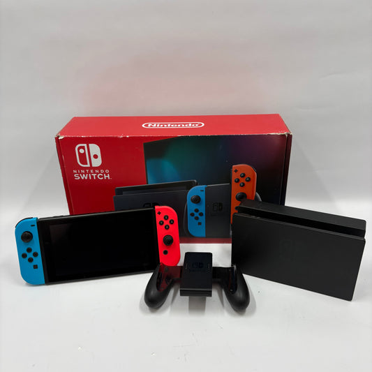Nintendo Switch v1 Video Game Console HAC-001 Neon Blue/ Neon Red
