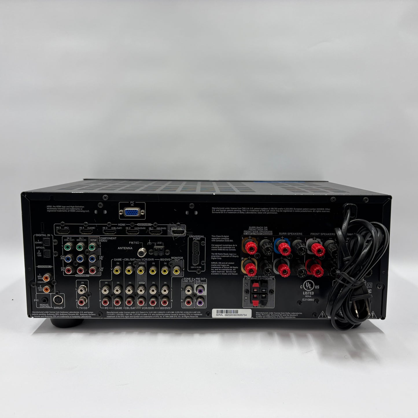 Onkyo TX-SR608 700 Watt 7.2 Channel THX AV Receiver No Remote