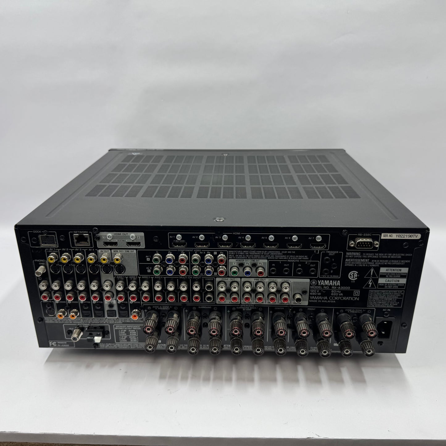 Yamaha RX-A3000 Natural Sound AV Receiver 11.2 Channel with Remotes