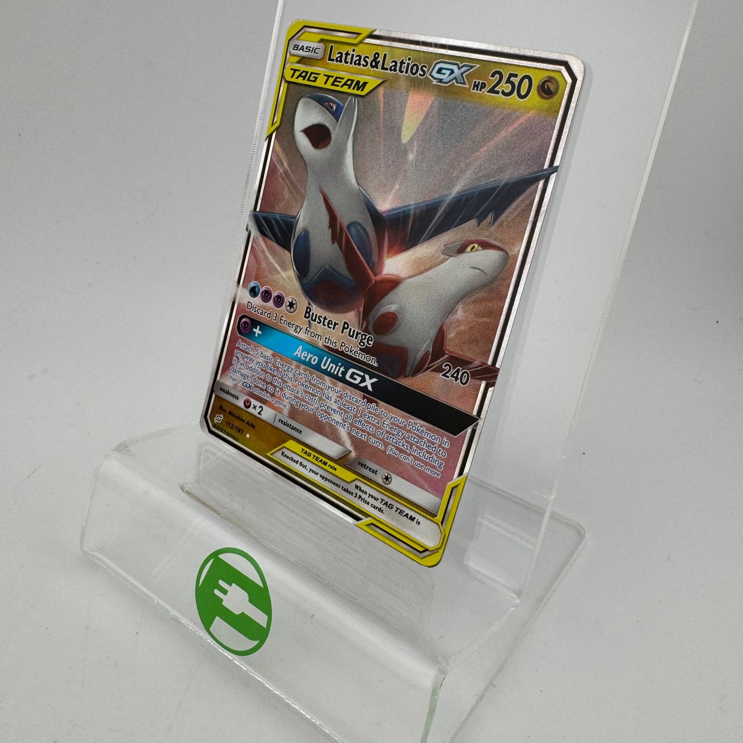 Pokémon TCG Team Up Latias & Latios GX #113 Holo English LP
