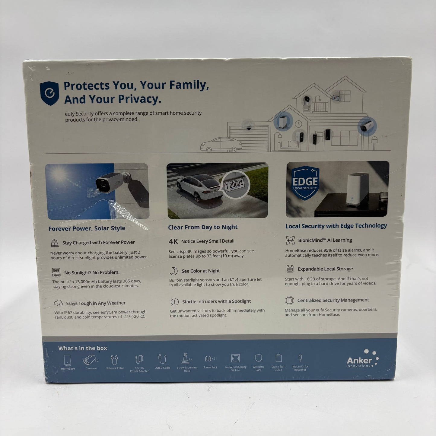 New eufy eufyCam 3 Wireless Security Camera S330 4K Solar Powered