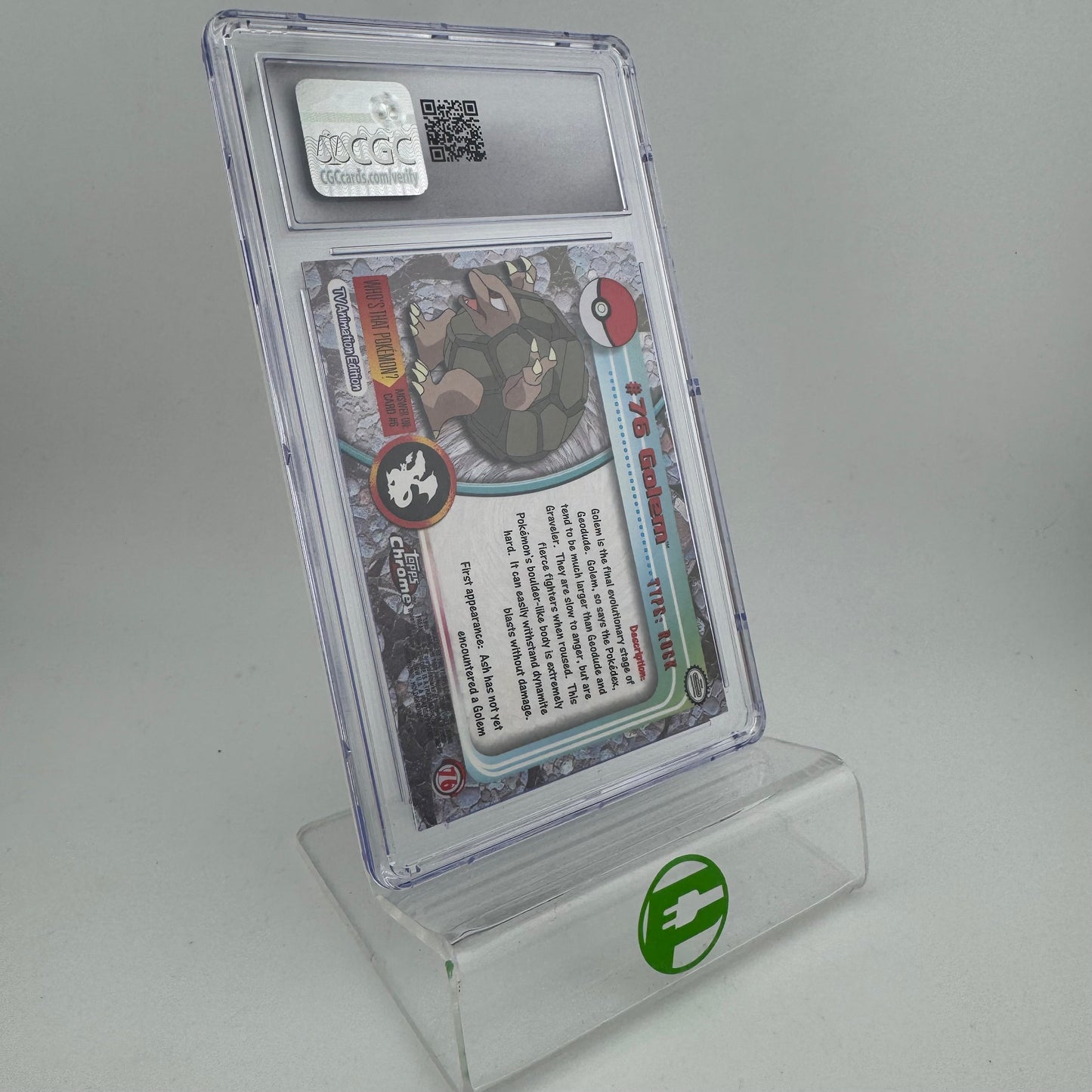 Pokémon TCG Topps Series 1 Golem #76 Foil English CGC 10 GEM MINT