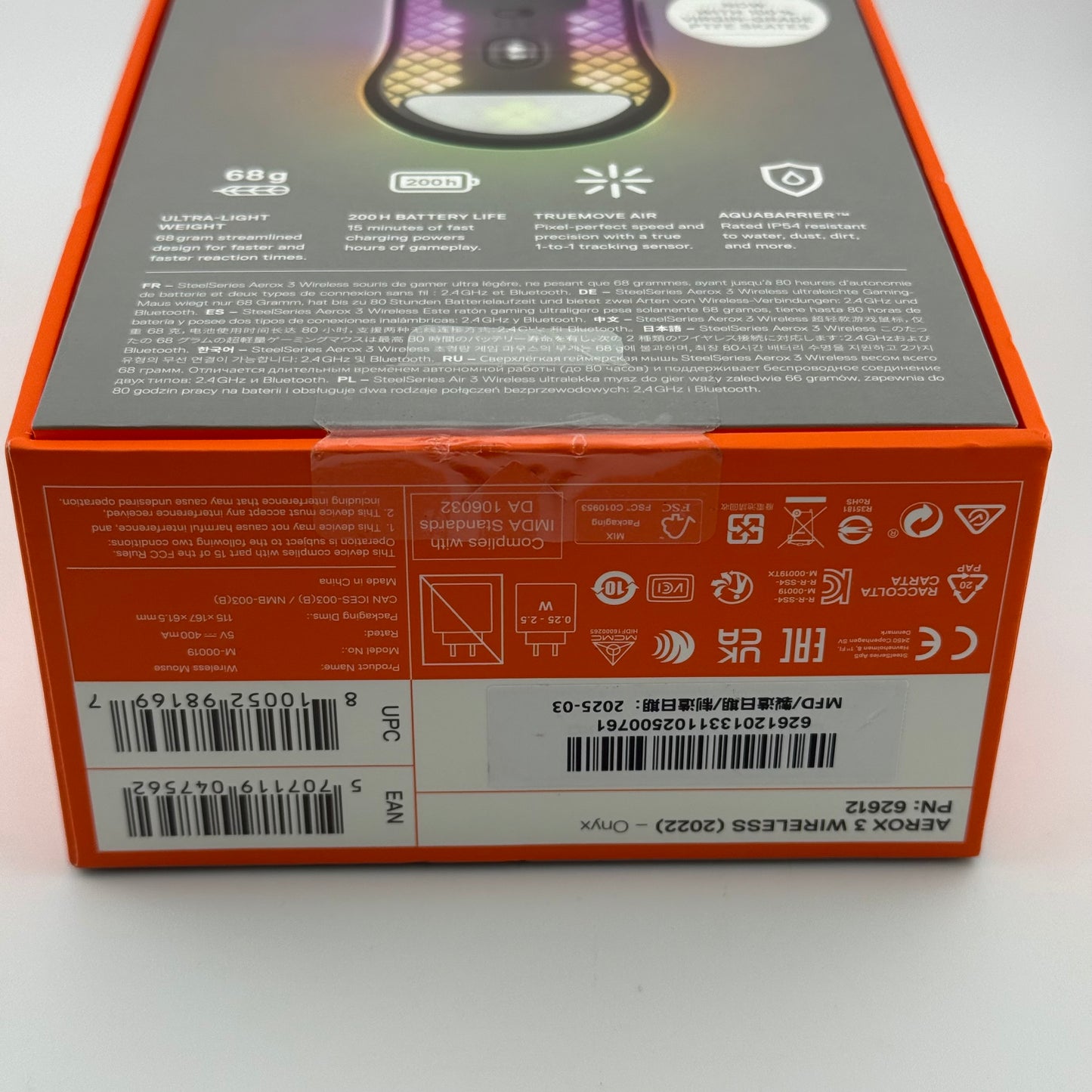 New SteelSeries Aerox 3 Wireless Ultra lightweight Bluetooth Gaming Mouse 62612