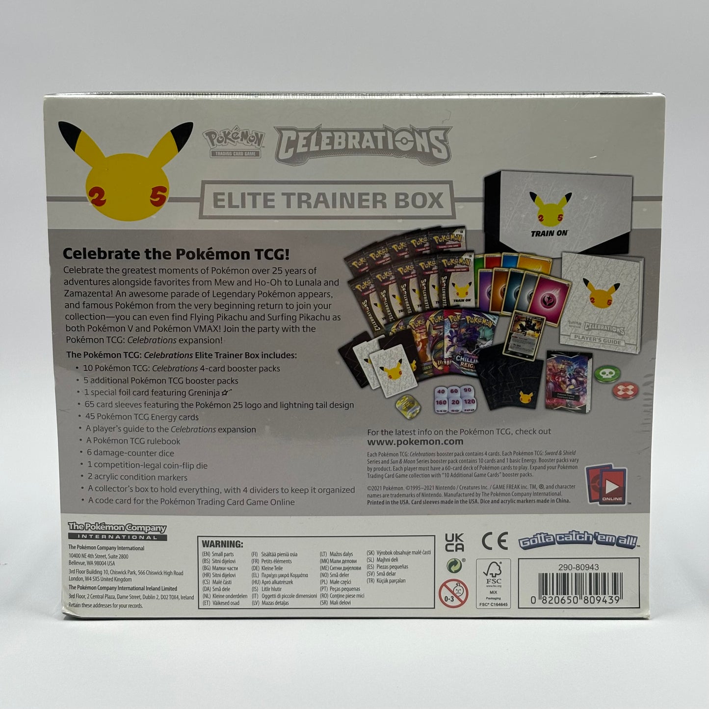 New Pokémon TCG Celebrations Elite Trainer Box