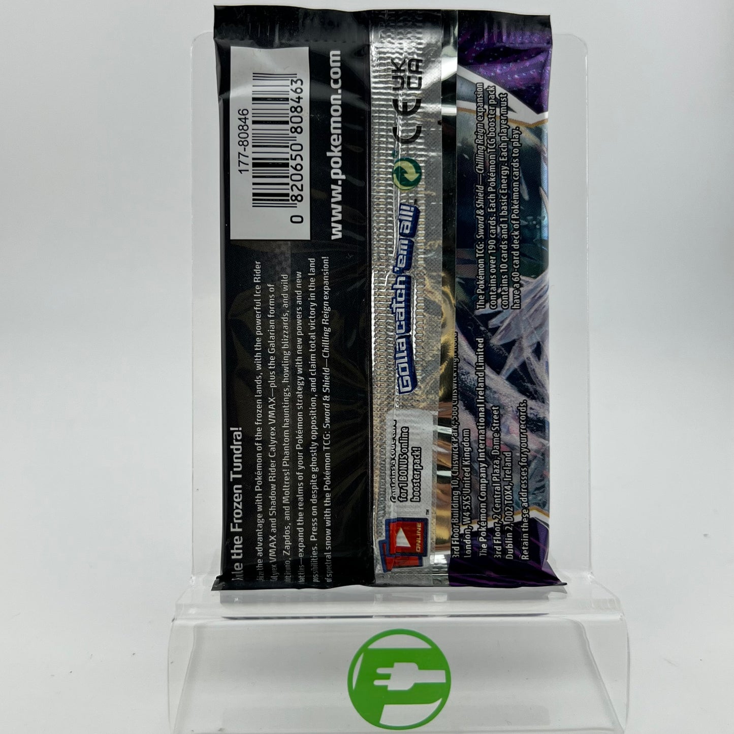 New Pokémon TCG Sword & Shield Chilling Reign Single Blister Pack