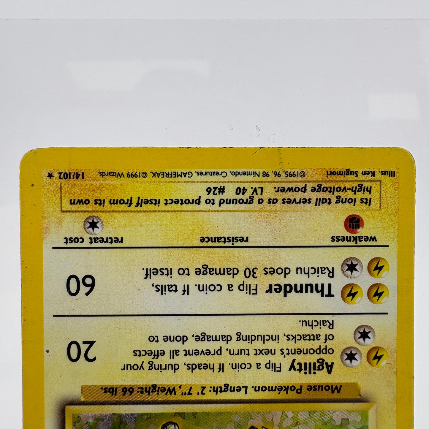 Pokémon TCG Base Set Raichu #14 Holo English MP