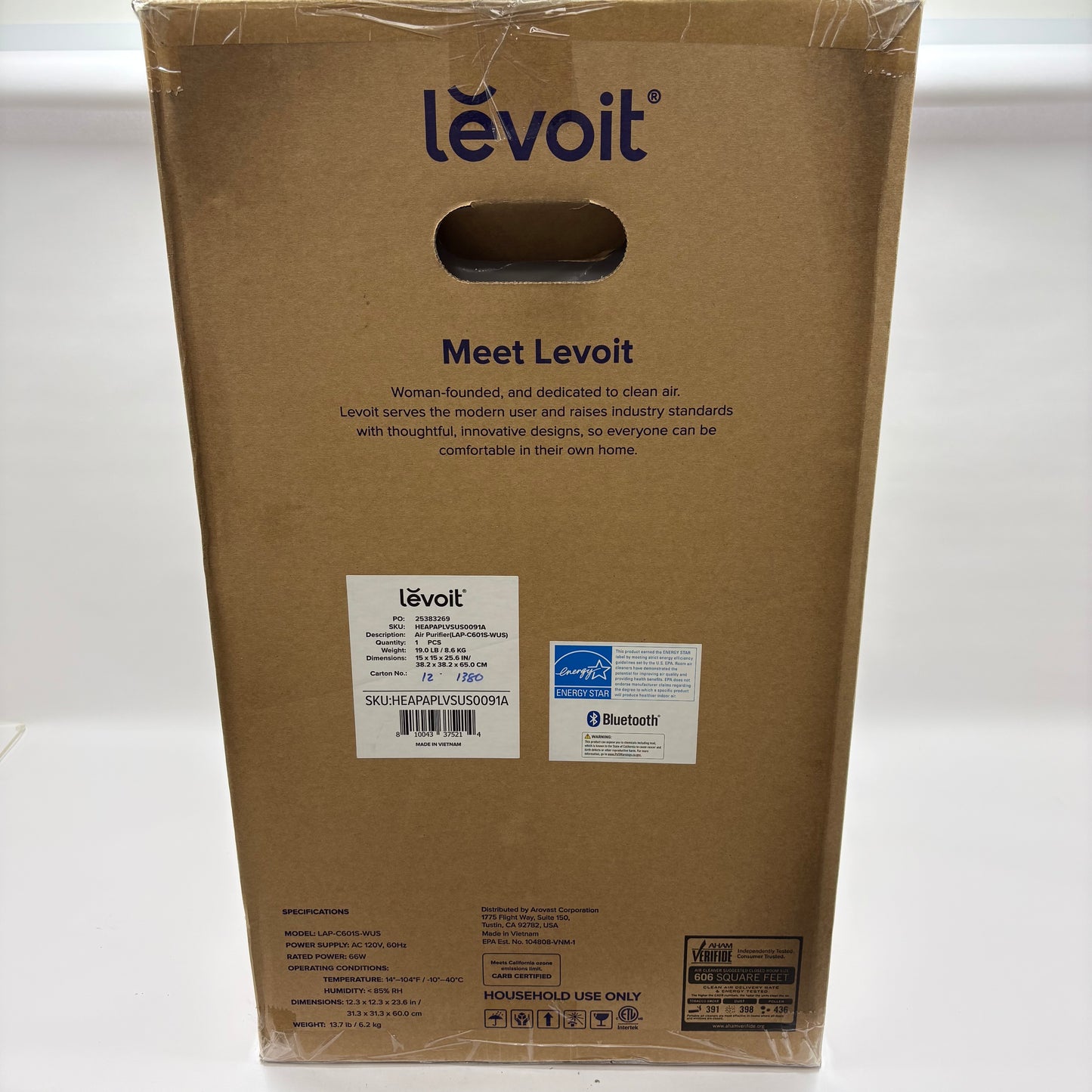 Levoit Core 600S-P Smart Air Purifier LAP-C601S-WUS