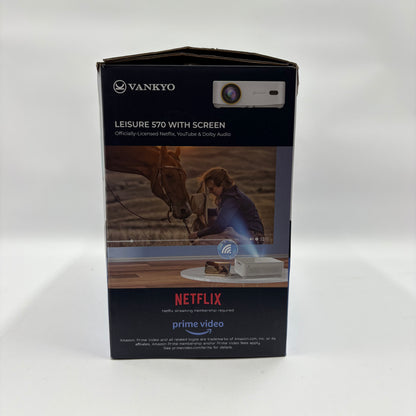 New Vankyo Leisure 570 with Screen Smart Streaming Projector
