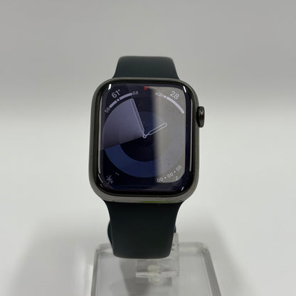 Unlocked Apple Watch Series 7 45MM Midnight Aluminum Black Sport Band MNAV3LL/A