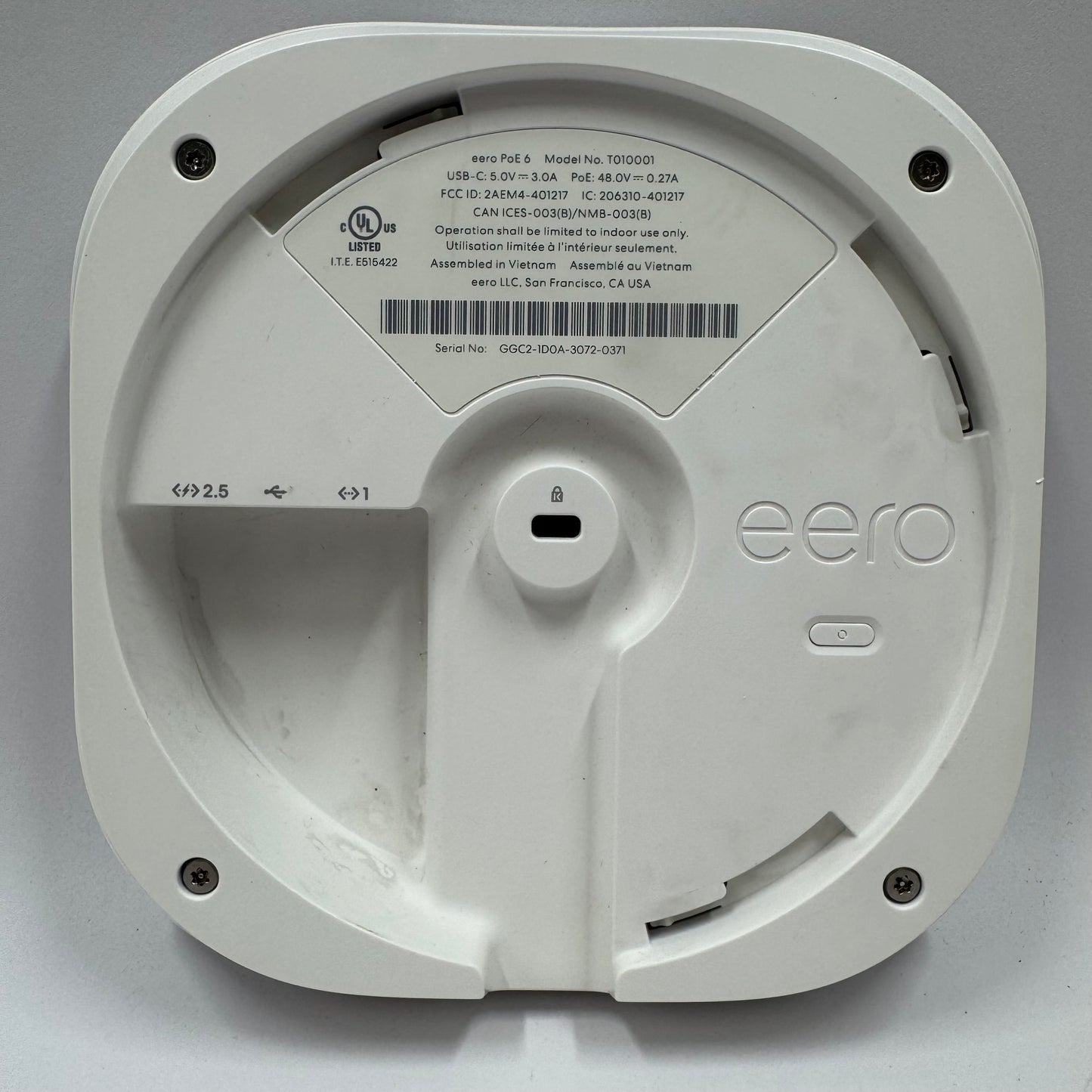 EERO PoE 6 Dual-band Mesh Wi-Fi 6 Mountable Access Point  T011111