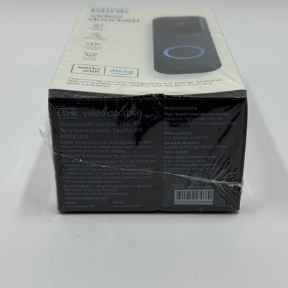 New Blink Video Doorbell Battery Powered Security Camera B08SG2MS3V Unclaimed