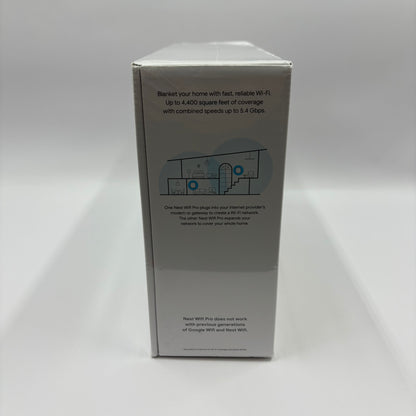New Google Nest Wifi Pro 6e Tri Band GA03689-US Mesh WiFi Router