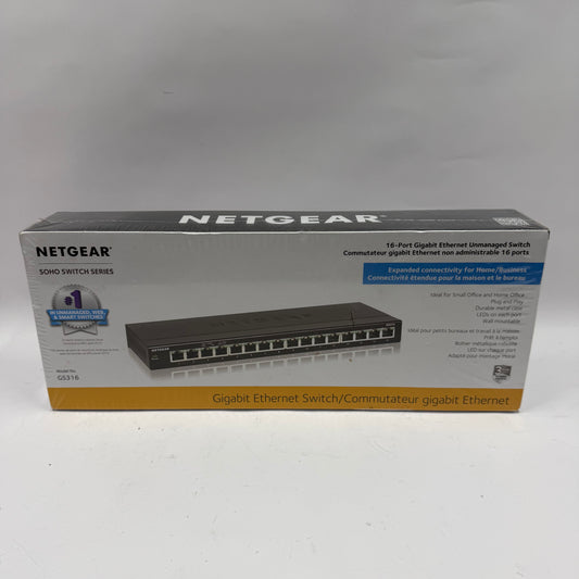 New NetGear GS316 Gigabit Ethernet Switch