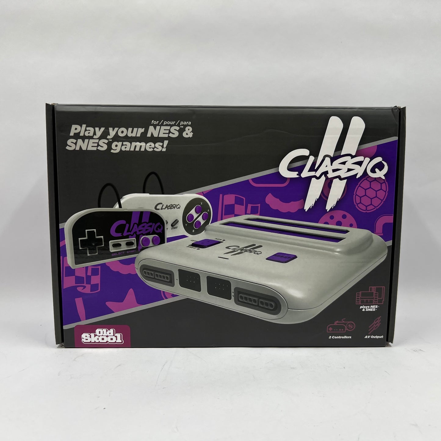 Old Skool ClassiQ II SNES NES Retro Video Game System OS-7616