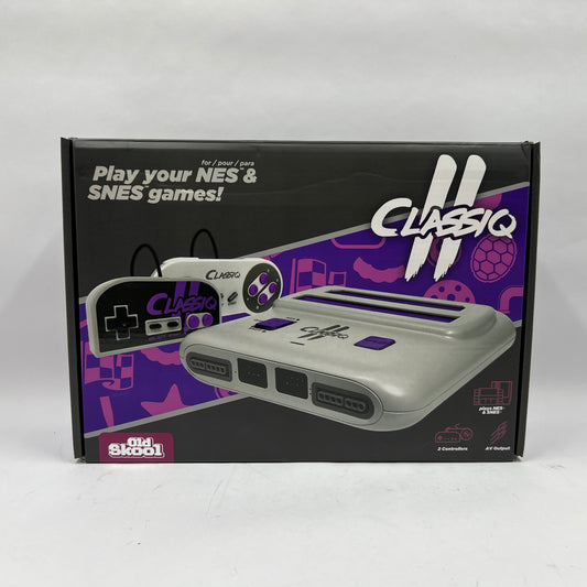 Old Skool ClassiQ II SNES NES Retro Video Game System OS-7616