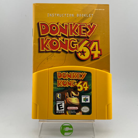 Donkey Kong 64 (Nintendo 64 N64, 1999) W/ Manual