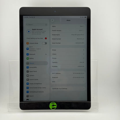 WiFi Only Apple iPad 9th Gen 256GB Space Gray MK2N3LL/A