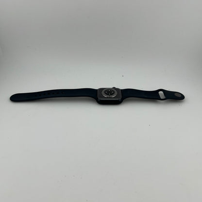 Unlocked Apple Watch Series 8 41MM Blue Aluminum Black Sport Band MNUW3LL/A