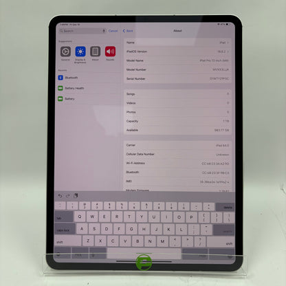 Unlocked Apple iPad Pro 13" M4 1TB Silver MVXX3LL/A Nano Texture