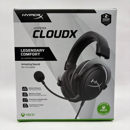New HyperX CloudX Black Wired Gaming Headset  Xbox One / Xbox Series X/S / PC