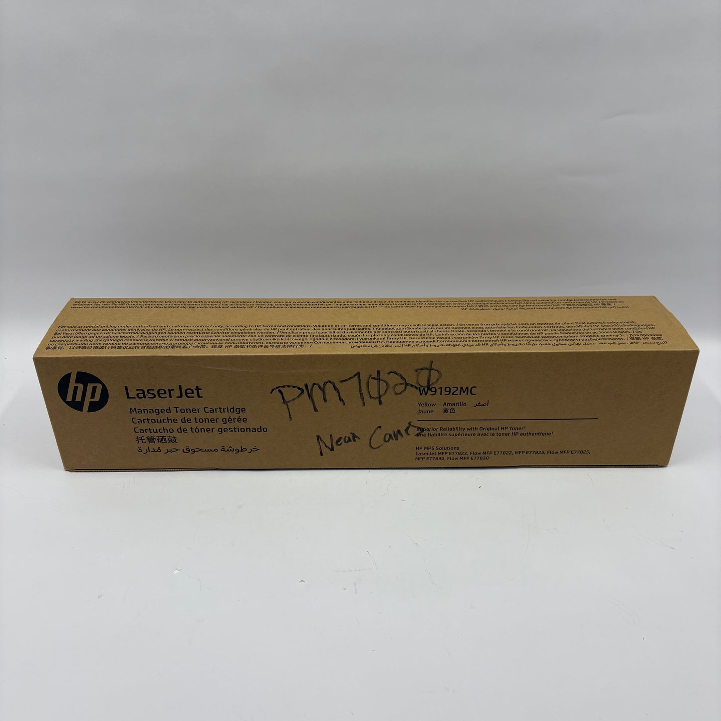 New HP W9192MC Yellow Toner Cartridge