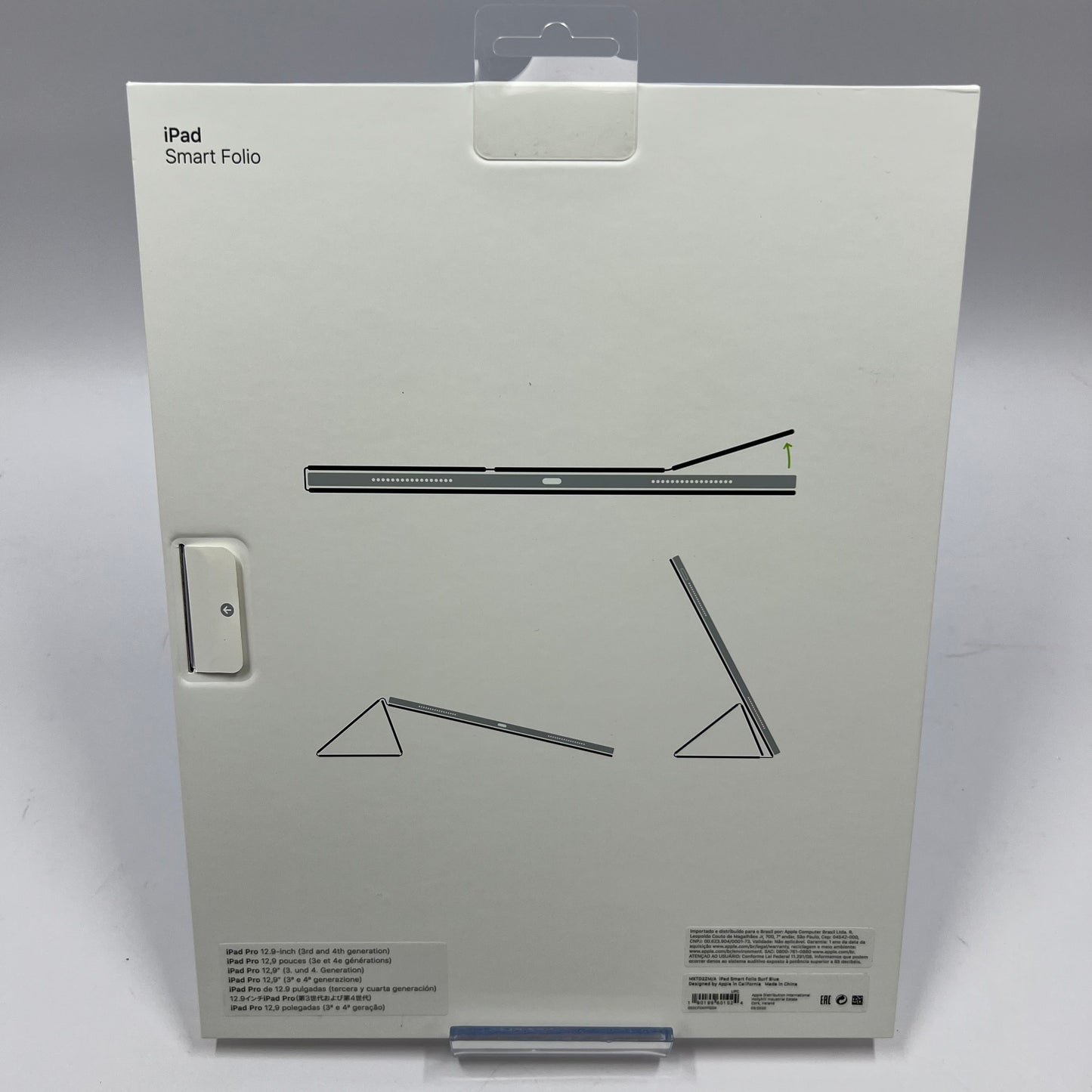 New Apple iPad Smart Folio Surf Blue MXTD2ZM/A For iPad Pro 12.9" 3rd & 4th Gen