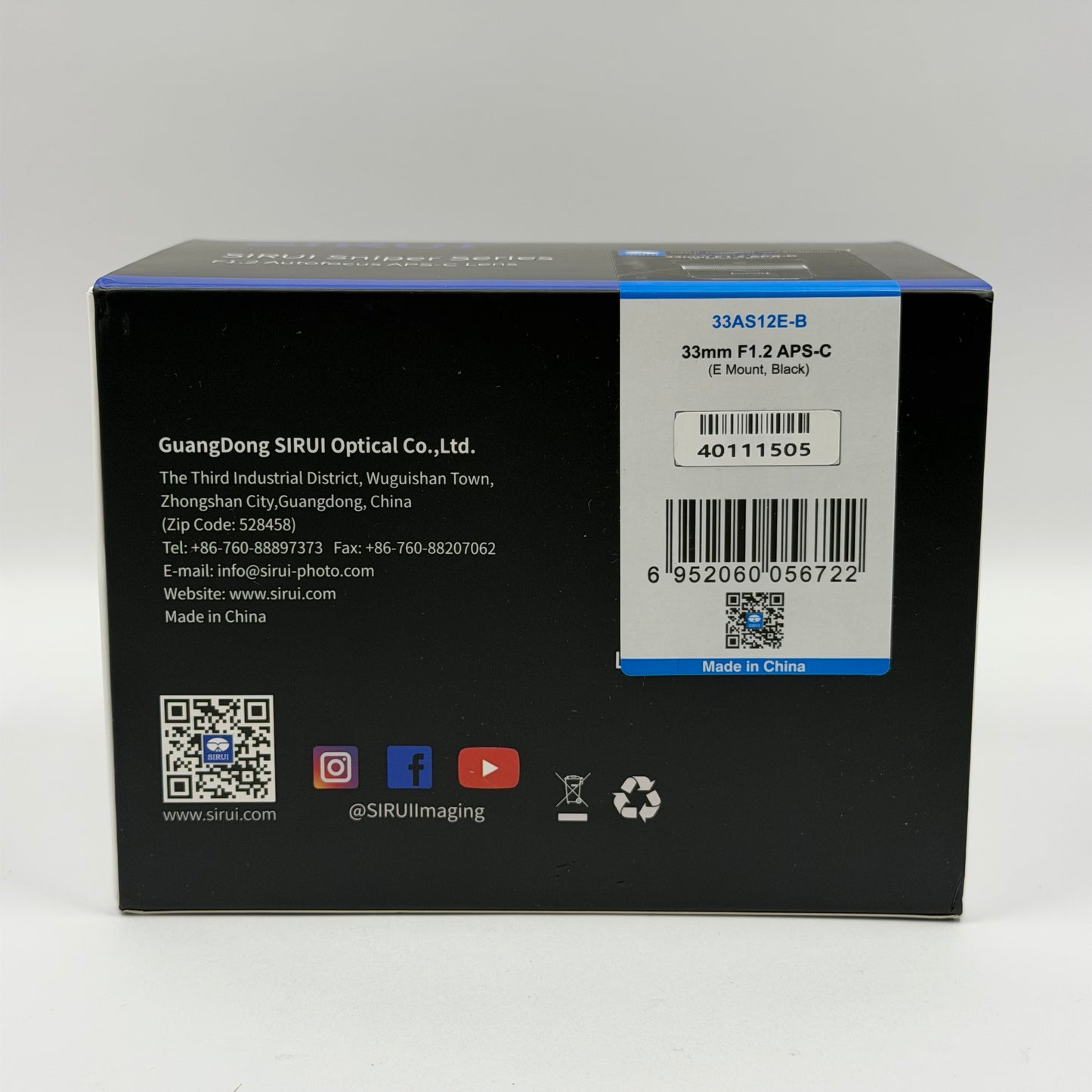 SIRUI 33mm f/1.2 33mm f/1.2 For Sony E-Mount Auto Lens
