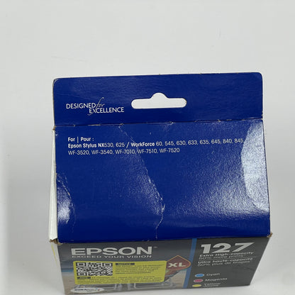 New Epson 127 XL T127520-S / T127520-CP Yellow, Cyan and Magenta Ink Cartridge