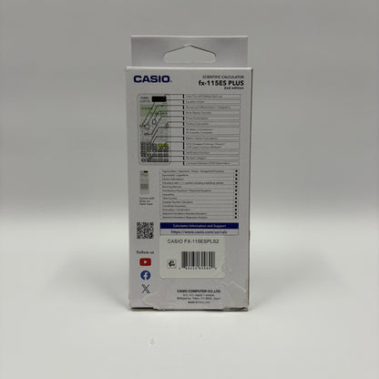 New Casio Fx-115ES Plus Second Edition Graphing Calculator