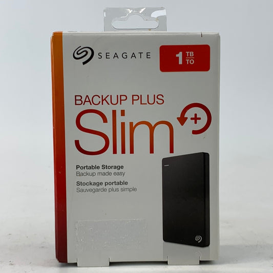 New Seagate Backup Plus Slim 1TB Portable Storage 1K9AA1-571
