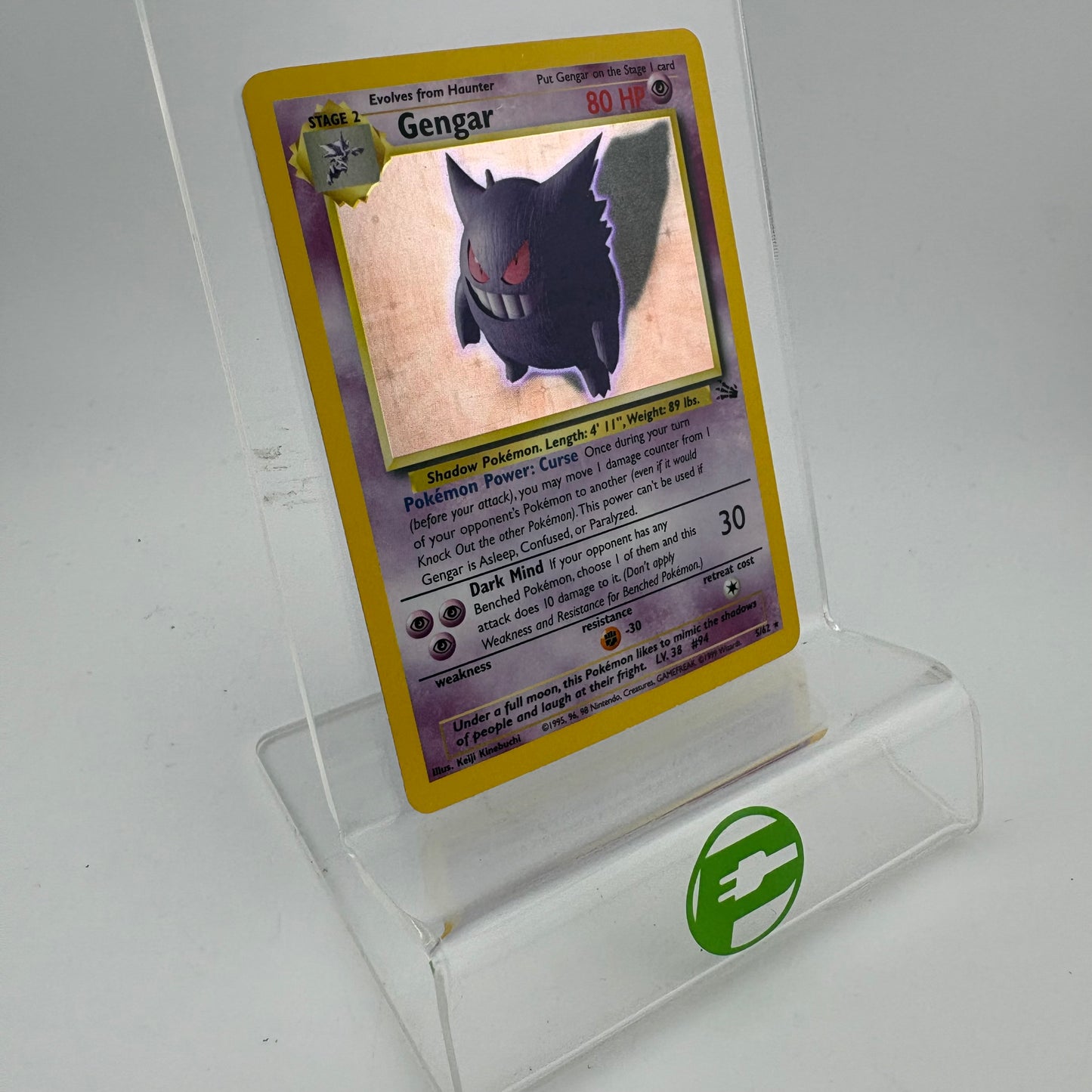 Pokémon TCG Fossil Gengar #5 Holo English MP