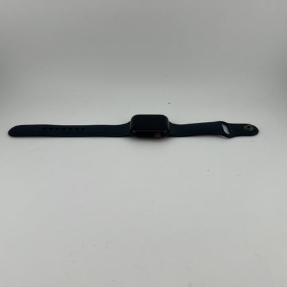 Unlocked Apple Watch Series 8 41MM Blue Aluminum Black Sport Band MNUW3LL/A