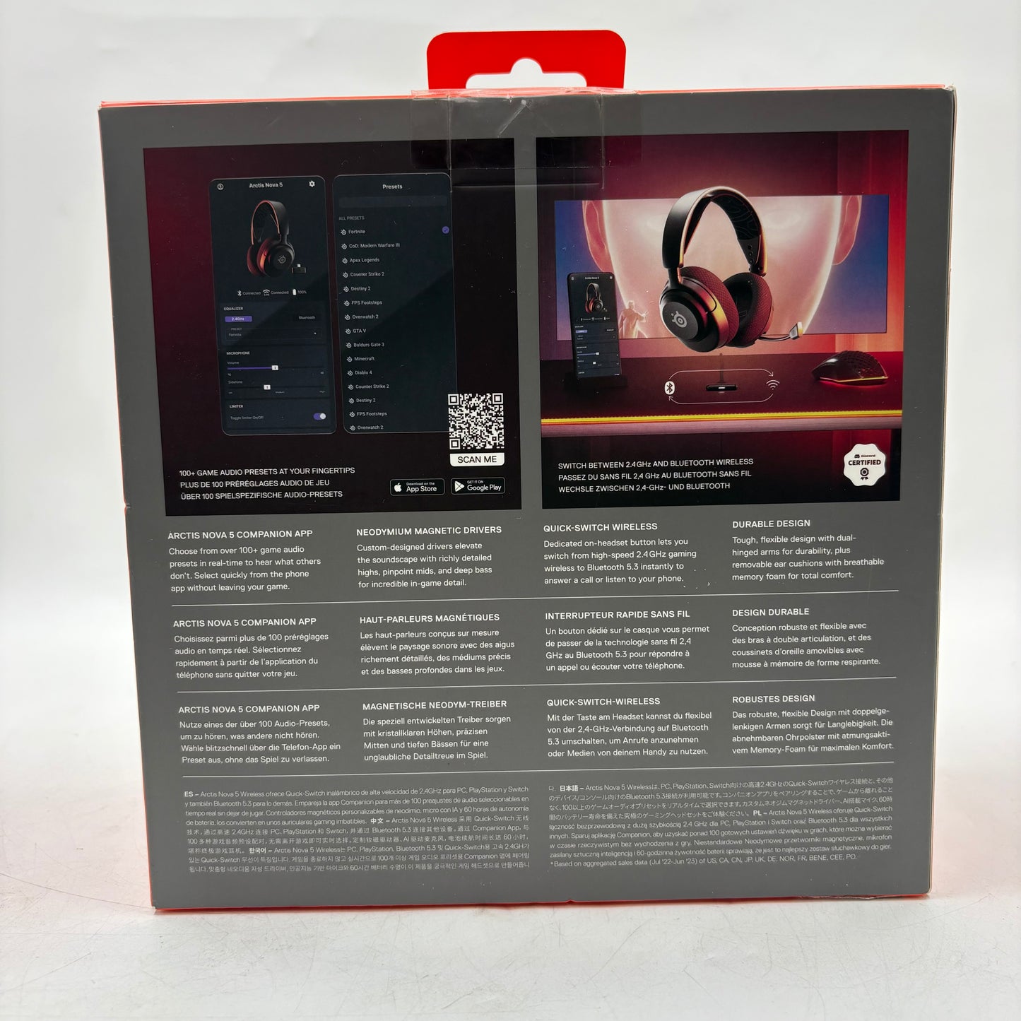 New Steelseries Arctis Nova 5 Wireless Gaming Headset Black 61670