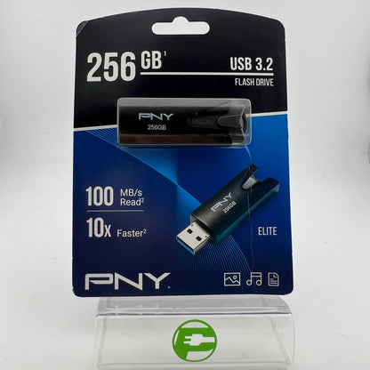 New PNY Elite 256GB USB 3.2 Flash Drive P-FD256ELT-GE