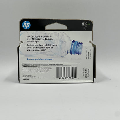 New HP 910XL 3YL65AN Black Ink Cartridge