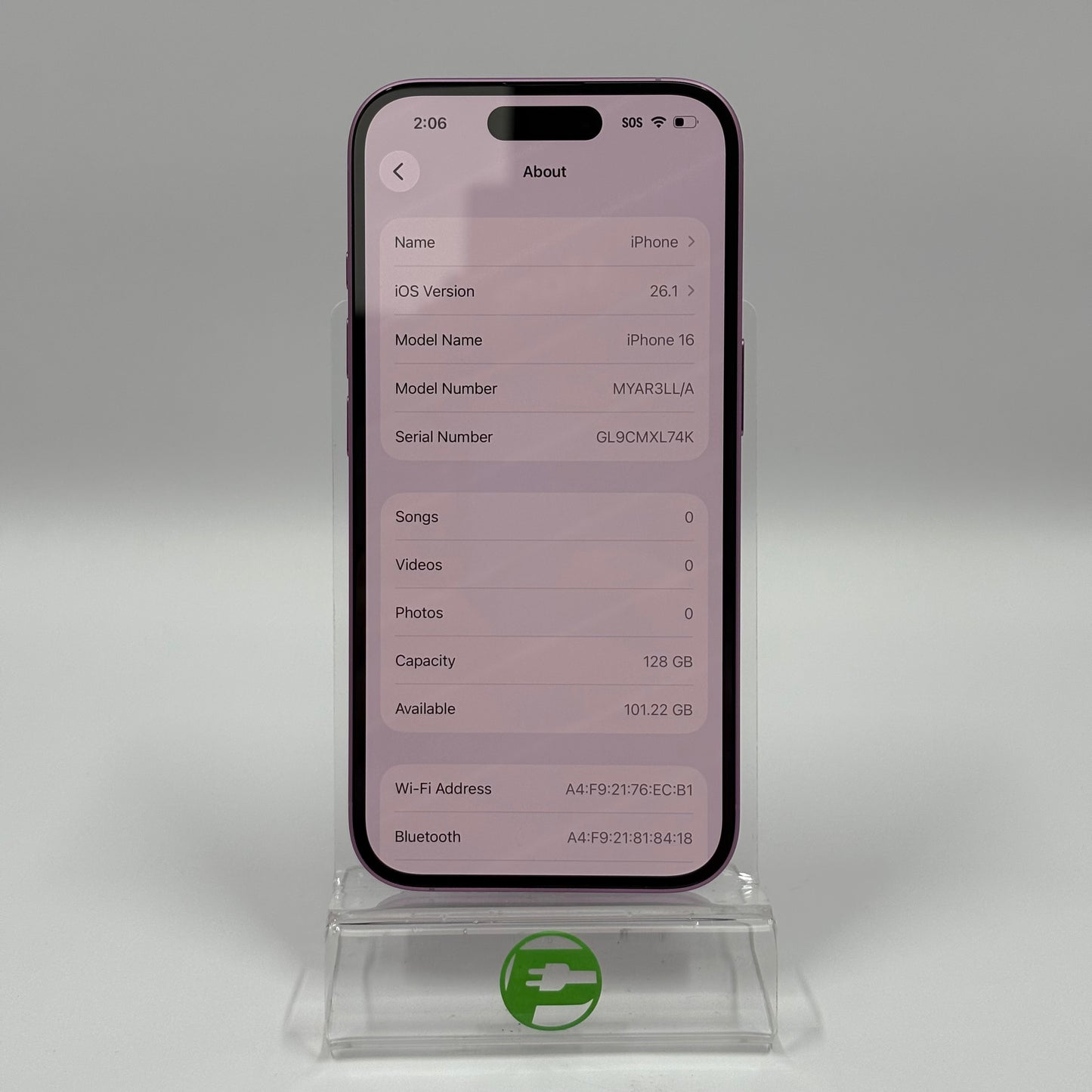 T-Mobile Apple iPhone 16 128GB Pink MYAR3LL/A