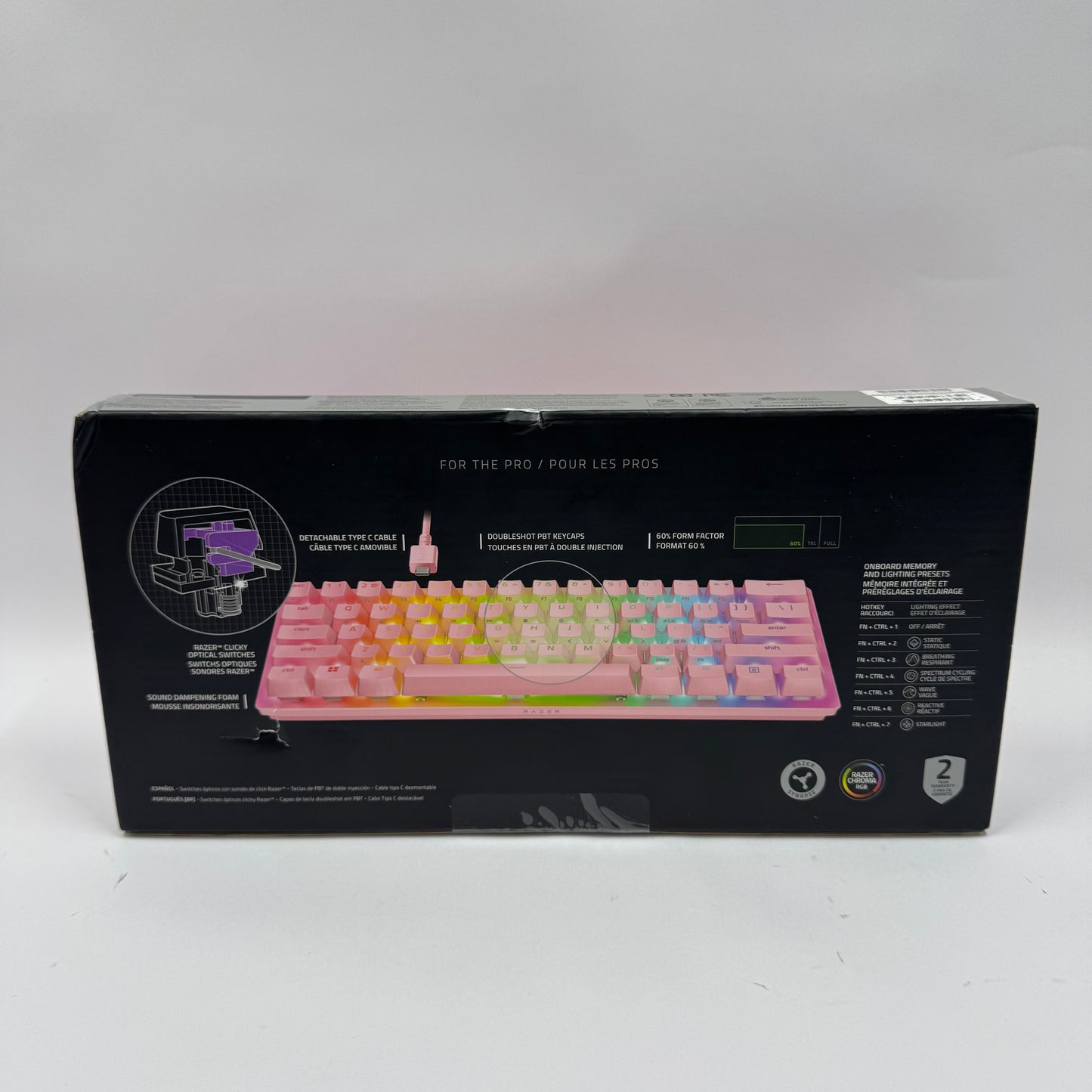 New Razer Huntsman Mini Quartz Edition Gaming Keyboard RZ03-03393500-R3U1
