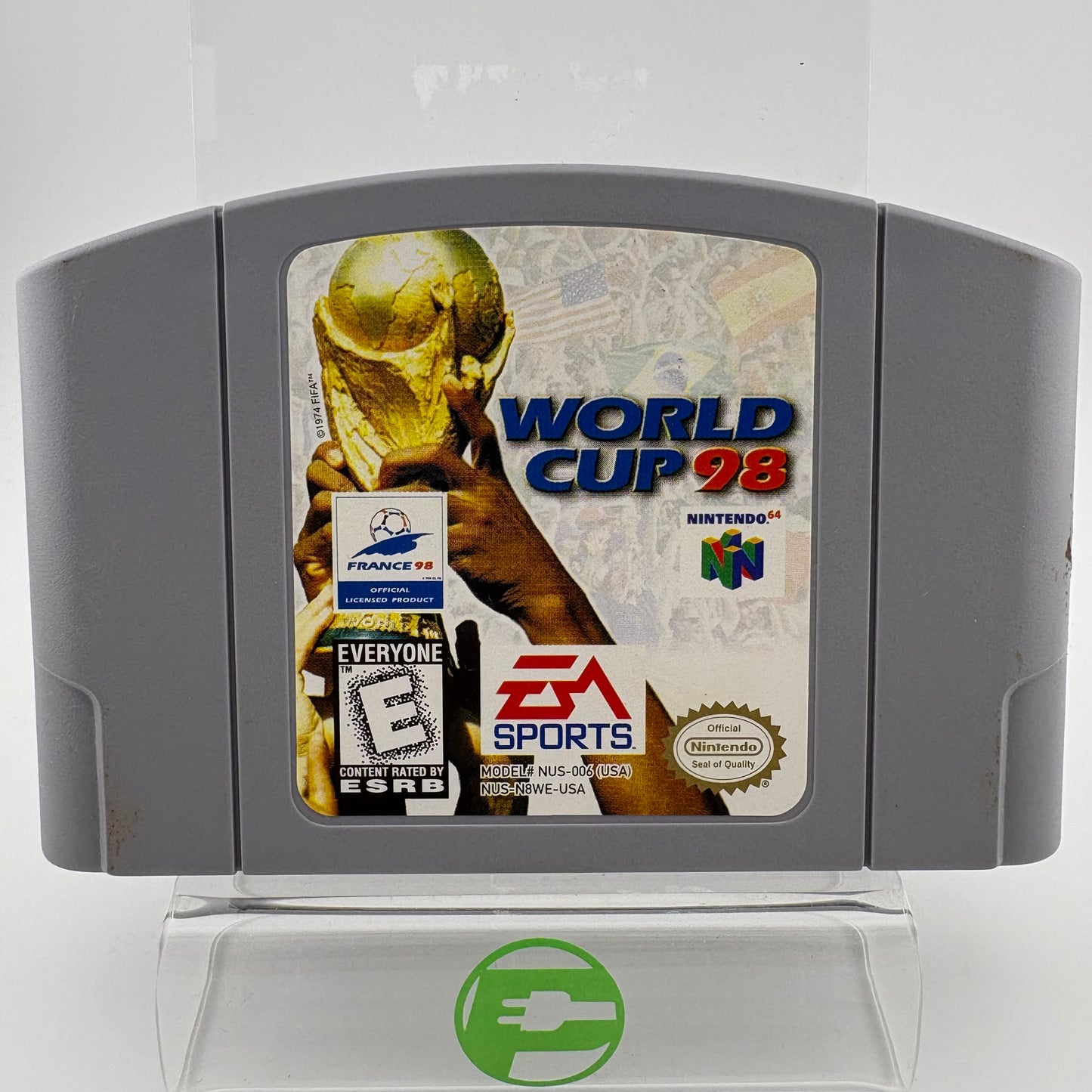World Cup 98 (Nintendo 64 N64, 1998) Cartridge and Manual