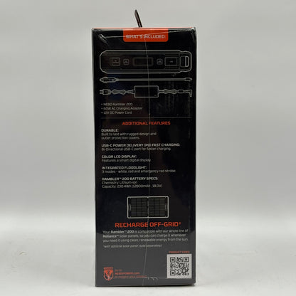New NEBO Rambler 200 Portable Power Station NEB-PST-0003