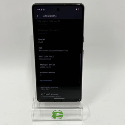 Factory Unlocked Google Pixel 7 256GB Charcoal GA04524-US