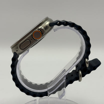 Unlocked Apple Watch Ultra 2 49MM Silver Titanium Blue Ocean Band