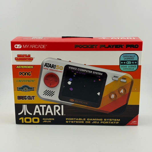 New My Arcade Pocket Player Pro 100 Atari Games Gaming System