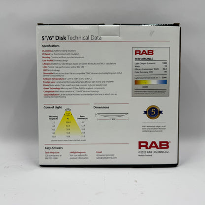New RAB Disk 34 Surface Mount LED Lighting Fixture DLS0055