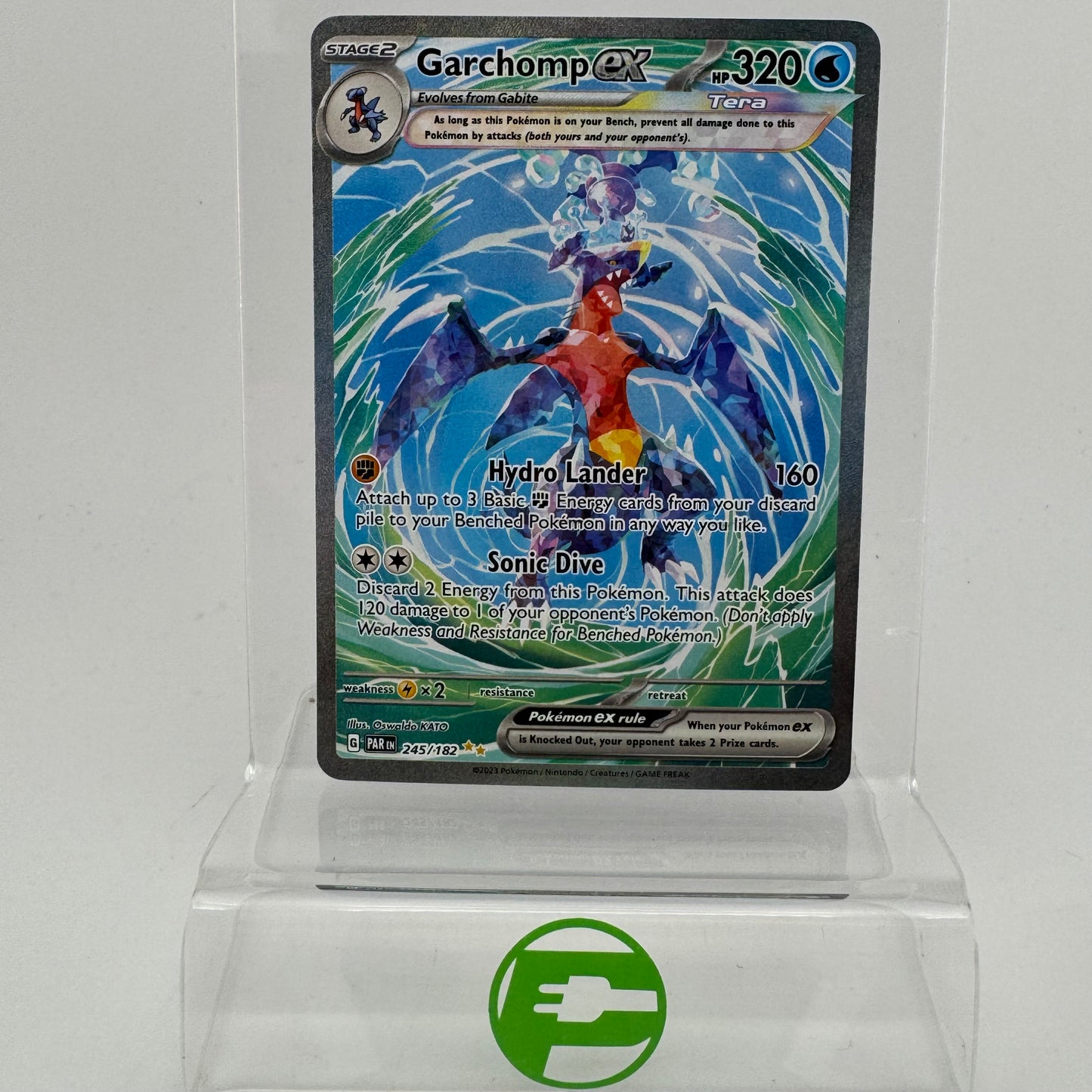 Pokémon TCG Paradox Rift 	Garchomp ex #245 Holo English NM
