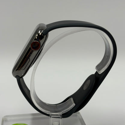 Unlocked Apple Watch Series 7 45MM Midnight Aluminum Black Sport Band MNAV3LL/A