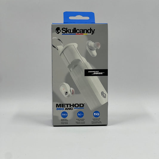 New Skullcandy Method 360 ANC Wireless Noise Canceling Earbuds White S2MTW-T001