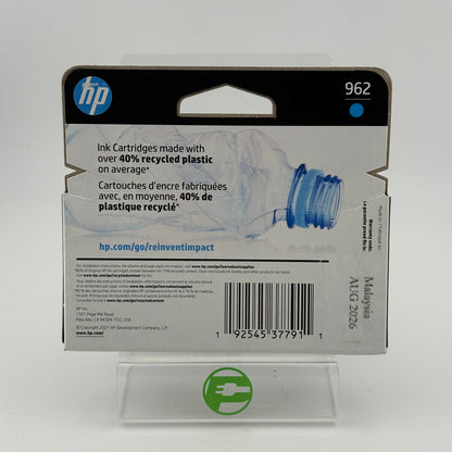 New HP 962 3HZ96AN Cyan Ink Cartridge