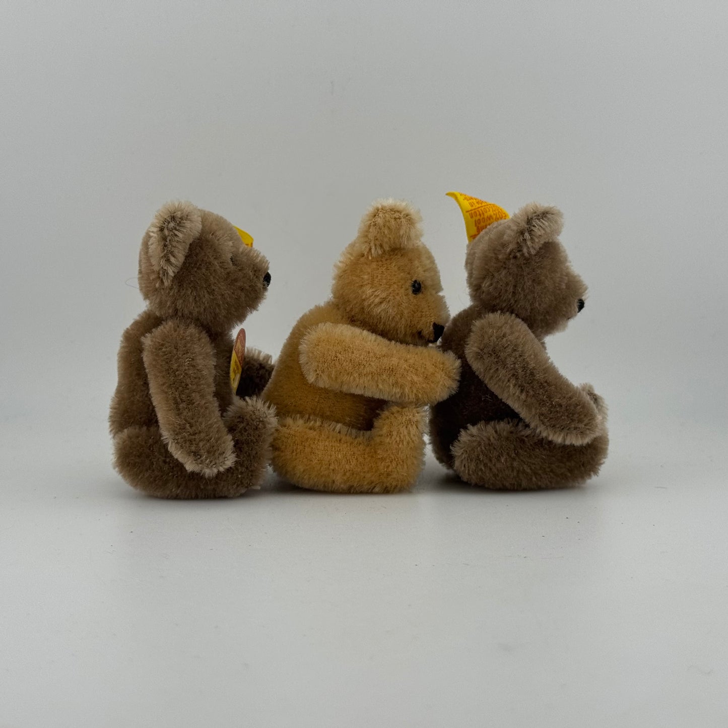 Sheiff  Original Teddy 4" Vintage Jointed Mohair Teddy Bear 0202/10 Lot of 3